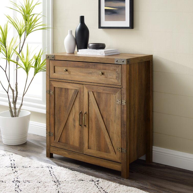 Light wood storage cabinet